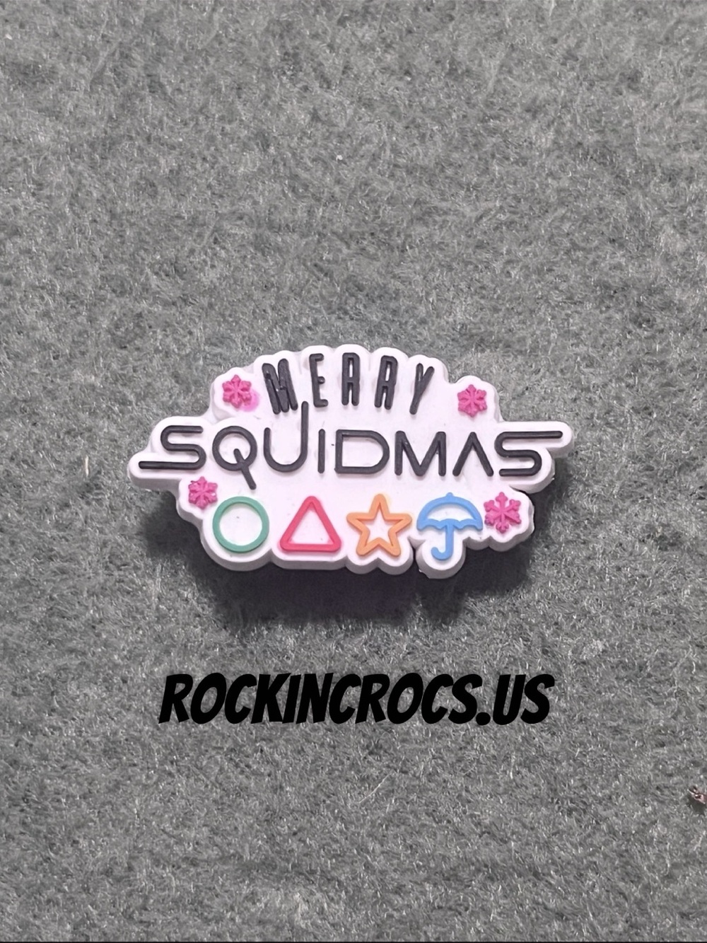 Merry Squidmas Croc Charm
